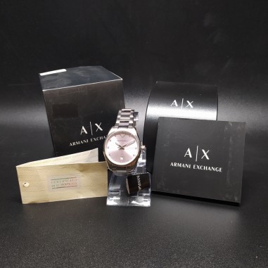 Orologio Armani Exchange al quarzo da donna, cinturino metallico. Inusato