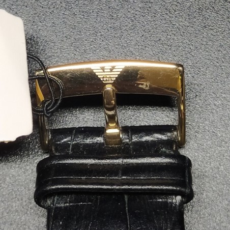 Orologio Armani Exchange al quarzo da uomo, cinturino in pelle. Inusato