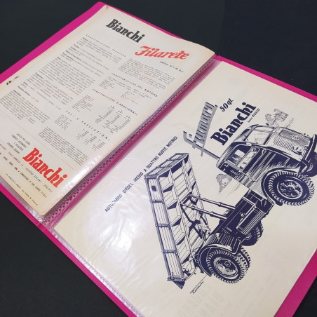Lotto di 11 cataloghi brochure di camion Bianchi, anni '50. Buono