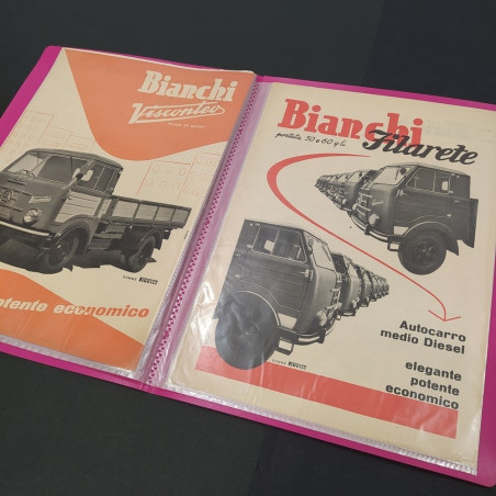Lotto di 11 cataloghi brochure di camion Bianchi, anni '50. Buono