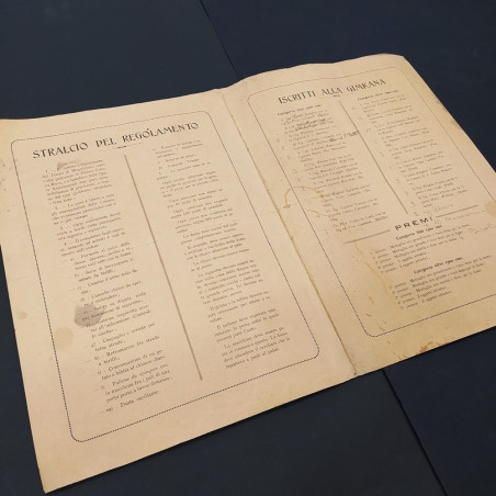Regolamento e programma della Gimkana automobilistica, Mogadiscio 1934. Macchie