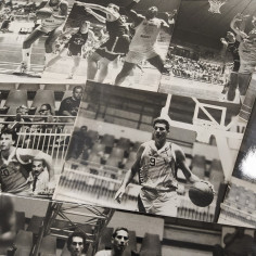 Lotto di 8 foto di giocatori di basket Torino 24x17,5 cm con macchie sul retro 2