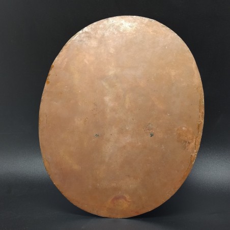 Dipinto di Cristo, olio su rame ovale 1600/1700. Pittura con fessurazioni