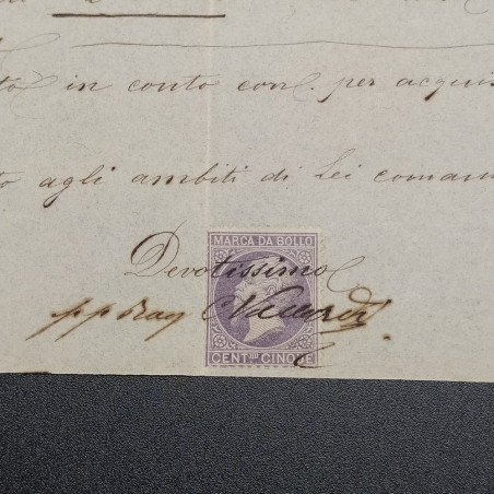 Lotto di 3 lettere del dottor Vallardi al Dott. Galiani, 1879-80. Ingiallimenti