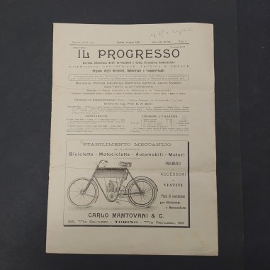 Rivista Il Progresso 1905. Macchie e piccoli strappi