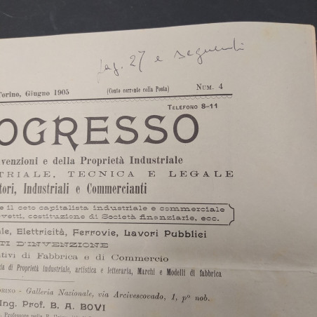 Rivista Il Progresso 1905. Macchie e piccoli strappi