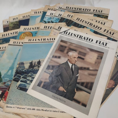Lotto di 21 riviste Illustrato Fiat, più alcune in copie, anni '50. Ingiallite 2