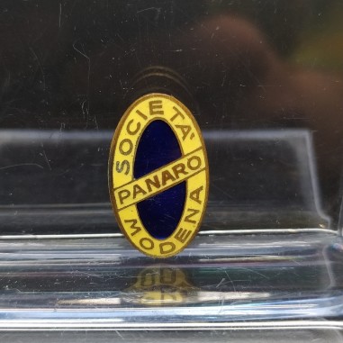 Pin società di ginnastica Panaro Modena, primi '900 smaltato. Buono