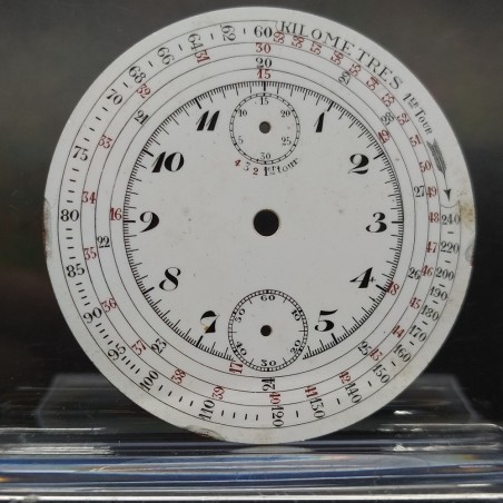 Lotto di 2 quadranti National Watch da tasca smaltati bianchi con scheggiatura
