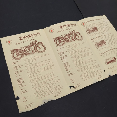 Catalogo n. 54 Rudge-Whitworth Motor Bicycles and sidecars in inglese. Strappi