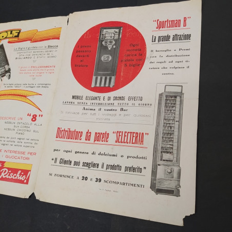 Catalogo distributori, giochi, biliardini automatici La serie degli sport 1934-5