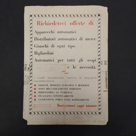 Catalogo distributori, giochi, biliardini automatici La serie degli sport 1934-5