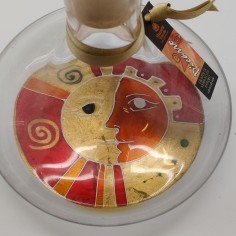 Set di 2 calici e bottiglia Grappa di Nebbiolo da Barolo vuota, mod. Picasso 2