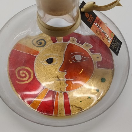 Set di 2 calici e bottiglia Grappa di Nebbiolo da Barolo vuota, mod. Picasso