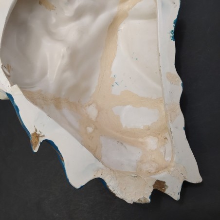 Ceramica dipinta Madonna con bambino Ferruzzi 41x26 cm