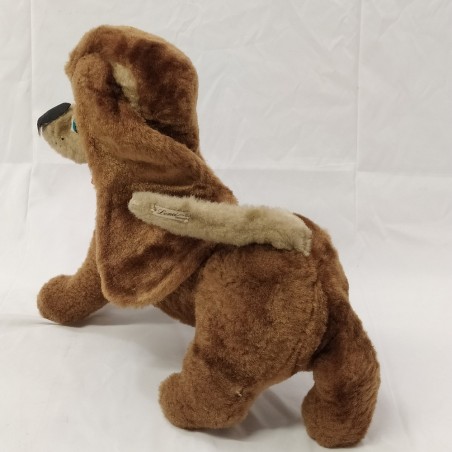 Cane peluche Lenci da collezione, riparato, con etichetta 37x30 cm