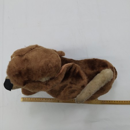 Cane peluche Lenci da collezione, riparato, con etichetta 37x30 cm