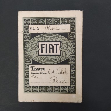 Certificato di garanzia e licenza Fiat 501 datato 1924. Piccoli strappi