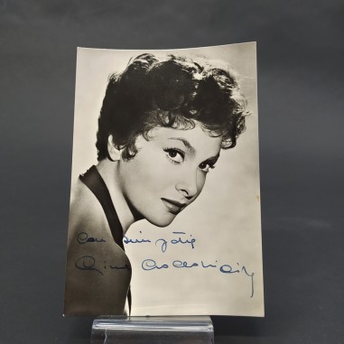 Foto con dedica e autografo di Gina Lollobrigida anni '50. Buono