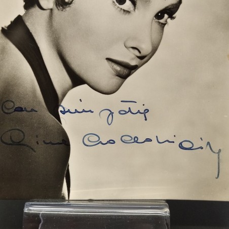 Foto con dedica e autografo di Gina Lollobrigida anni '50. Buono