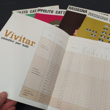 Lotto di 5 periodici Ippolito Cattaneo, materiale fotografico. Ingiallimenti