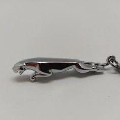 Portachiavi originale Jaguar da 6 cm, color acciaio. Come nuovo 2
