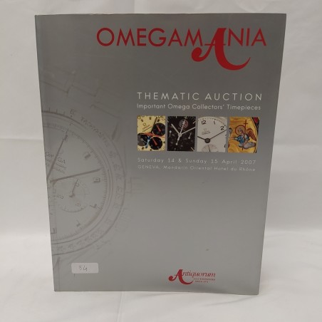 Catalogo d'asta Omega Mania in inglese, aprile 2007. Flessibile