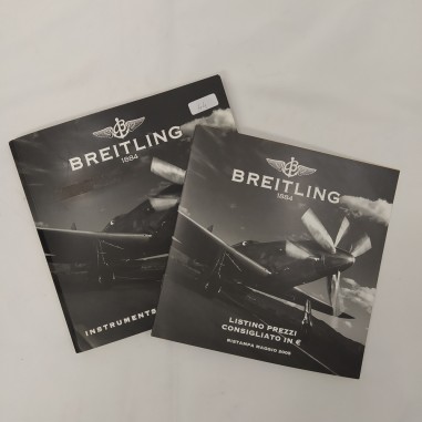 Catalogo orologi Breitling 2004 con listino ristampato nel 2005. Segno di scotch