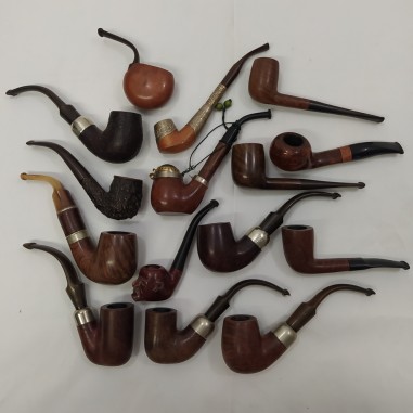 Collezione 15 pipe usate: K&P Peterson, Savinelli, Prince Albert e altre