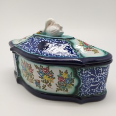 Portagioie in ceramica firmata Riccardo Gatti 1932 con cigno sul coperchio 2