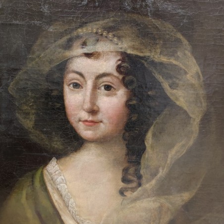 Quadro ottocentesco ritratto baronessa Anna Frederika Everdina van der Capellen