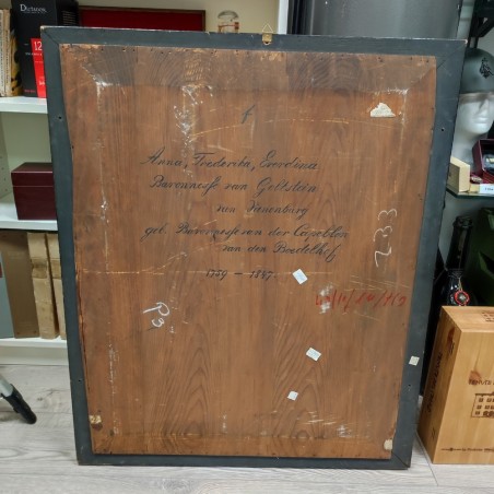 Quadro ottocentesco ritratto baronessa Anna Frederika Everdina van der Capellen