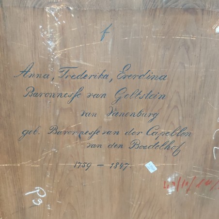 Quadro ottocentesco ritratto baronessa Anna Frederika Everdina van der Capellen