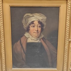 Quadro olio su tavola ritratto di dama prima metà 800 2