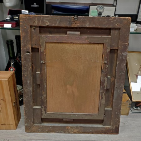 Quadro olio su tavola ritratto di dama prima metà 800