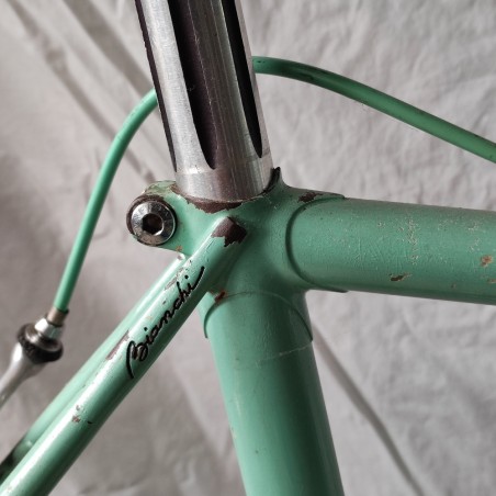 Bici corsa Bianchi Superleggera anni 80 dettagli pantografo tg. 48