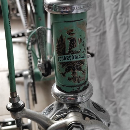 Bici corsa Bianchi Superleggera anni 80 dettagli pantografo tg. 48