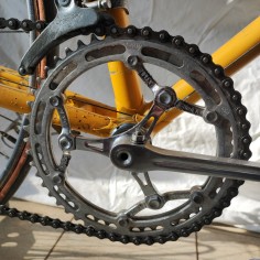 Bici corsa Patelli giallo uovo anni 60 tubi acciaio gruppo Campagnolo tg. 58 2