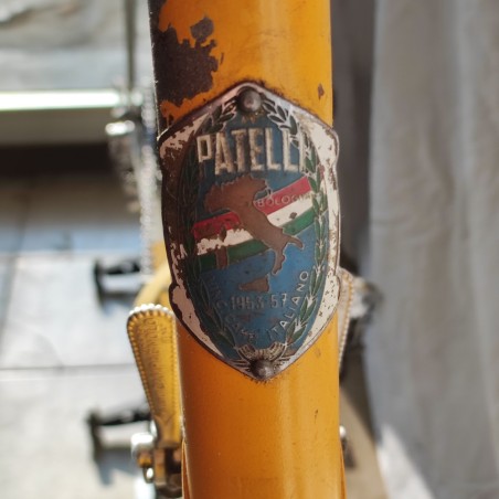 Bici corsa Patelli giallo uovo anni 60 tubi acciaio gruppo Campagnolo tg. 58