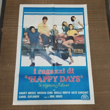 Manifesto originale I ragazzi di happy days 1979 Sbucciature, sbafo di stampa...