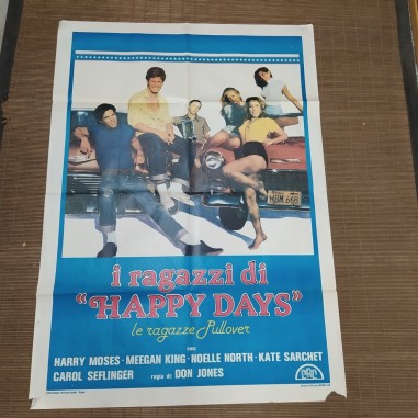 Manifesto originale I ragazzi di happy days 1979 Strappi, pezzi mancanti...