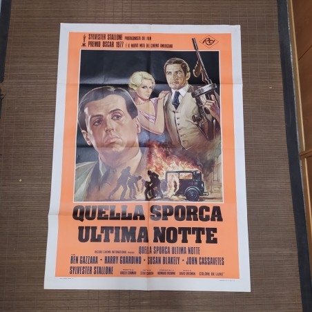 Manifesto originale Quella sporca ultima notte 1977 Segni di affissione, picc...
