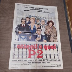 Manifesto originale Attenti a quei P2 1982 Piccoli strappi... 2