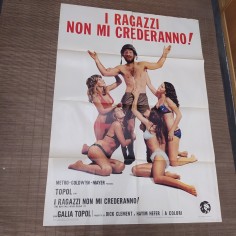 Manifesto originale I ragazzi non mi crederanno 1974 Forellini di affissione... 2