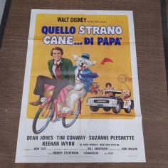 Manifesto originale Quello strano cane di papà 1977 Forellini di affissione... 2
