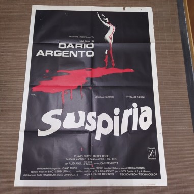 Manifesto originale Suspiria 1977 Macchie...