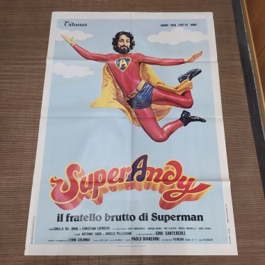 Manifesto originale Super Andy 1979 Piccoli strappi...