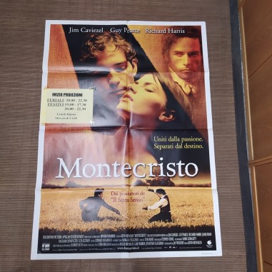 Manifesto originale Montecristo 2002 Manifestino delle proiezioni con segni d...