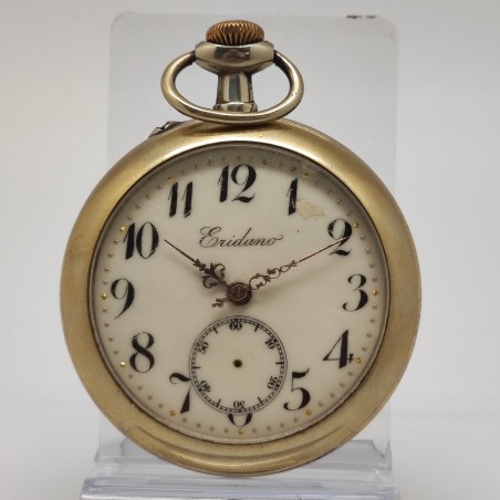 Orologio da taschino Eridano con diametro di 68 mm. Necessita riparazione