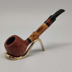 Lotto di 6 pipe artistiche in schiuma, ceramica e pipa Brebbia in legno. Nuove 2